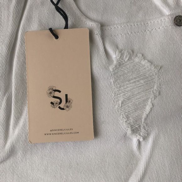 Sincerely Jules White Denim Distressed Stretch Jogger Pants Jeans NWT Size 9/29 - Picture 5 of 15